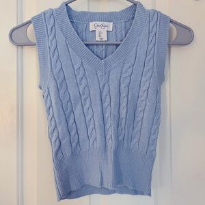 light blue sweater vest. size S